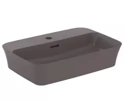 Ideal Standard Ipalyss vonios kriauklė, ant paviršiaus 55x38 cm, su maišytuvo anga, šiferio pilka, E2077V5