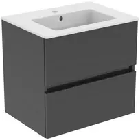 Ideal Standard Eurovit vonios spintelė (be praustuvo) 55x60x44 cm, 2 stalčiai, blizgi pilka, R0572TI