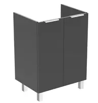 Vonios spintelė Ideal Standard Eurovit+, (be praustuvo) 84x60x44 cm, 2 durys, kairės/dešinės montavimas, blizgi pilka, R0258TI