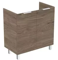 Vonios spintelė Ideal Standard Eurovit+, (be kriauklės) 84x80x44 cm, 2 durys, kairės/dešinės montavimas, riešutas, R0262Y9