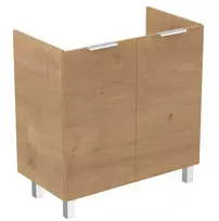 Vonios spintelė Ideal Standard Eurovit+, (be kriauklės) 84x80x44 cm, 2 durys, kairės/dešinės montavimas, ąžuolas, R0262Y8