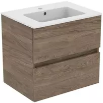 Ideal Standard Eurovit vonios spintelė su praustuvu 55x60x44 cm, 2 stalčiai, pilkas riešutas, R0572Y9