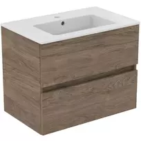 Ideal Standard Eurovit+ vonios spintelė su praustuvu 55x70x44 cm, 2 stalčiai, riešutų spalvos, R0573Y9