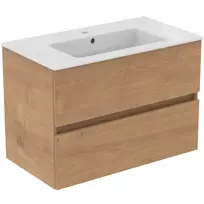 Vonios spintelė Ideal Standard Eurovit+, su kriaukle 55x80x44 cm, 2 stalčiai, natūralus ąžuolas, R0574Y8