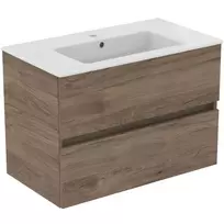 Vonios spintelė Ideal Standard Eurovit+, su kriaukle 55x80x44 cm, 2 stalčiai, riešutas, R0574Y9