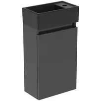 Vonios spintelė Ideal Standard Eurovit+, 55x35x20 cm, su kriaukle, 1 durys, tamsiai pilka/matiniu juodu, R0578TI