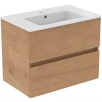 Vonios spintelė Ideal Standard Eurovit+, 55x70x44 cm, su kriaukle, 2 stalčiai, natūralus ąžuolas, R0573Y8