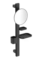 Kosmetinis veidrodis Ideal Standard ALU+, su lentynėle ir dantų šepetėlio laikikliu, matinė juoda, BD589XG