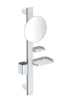 Kosmetinis veidrodis Ideal Standard ALU+, su lentynėle ir dantų šepetėlio laikikliu, sidabrinis, BD589SI
