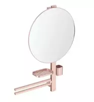 Ideal Standard ALU+ vonios veidrodis su dvigubu rankšluosčių laikikliu ir dantų šepetėlių laikikliu, rožinis, BD587RO