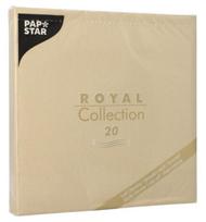 Popierinės servetėlės Pap Star Royal Collection, 40 cm x 40 cm, smėlio ruda sp., 20 vnt.
