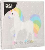 Popierinės servetėlės Pap Star Party Edition Unicorn, 33 cm x 33 cm, pilka sp., 20 vnt.