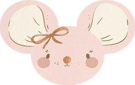 Popierinės servetėlės Party Deco Mouse, 16 cm x 10 cm, rožinė sp., 20 vnt.
