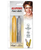 Kreidutės grimui ALPINO Face stick metallic 2sp