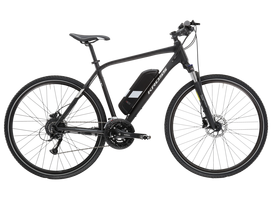 KROSS Evado Hybrid 1.0 SH / Black-Grey Matte / elektrinis hibridinis dviratis (28") (M)
