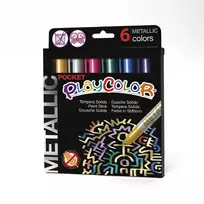 Pieštukinis guašas PLAYCOLOR Metallic Packet 6 sp.