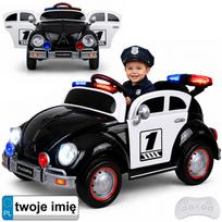 Akumuliatorinis vaikų automobilis, policijos automobilis, Vabalas, POLICIJA, supantis PA0350