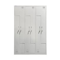 Metalinė persirengimo spintelė šešiavietė, dviejų lygių, L formos Rehalt Systems 1800 x 1200 x 500