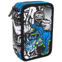 Penalas, su priedais CoolPack Jumper 3 T-Rex, 19.5 cm x 12.5 cm, mėlyna sp./balta sp./juoda sp.
