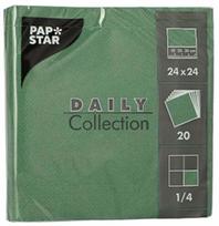 Popierinės servetėlės Pap Star Daily Collection, 24 cm x 24 cm, žalia sp., 20 vnt.