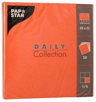 Popierinės servetėlės Pap Star Daily Collection, 32 cm x 32 cm, oranžinė sp., 20 vnt.