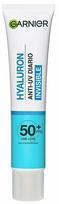 Priemonė įdegio priežiūrai veidui Garnier Hyaluron Anti-UV Daily Invisible SPF50+, 40 ml