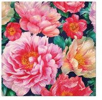 Popierinės servetėlės Paw Decor Collection Peonies Blossom, 33 cm x 33 cm, įvairių spalvų, 20 vnt.