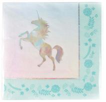 Popierinės servetėlės Unicorn, 33 cm x 33 cm, mėlyna sp./žalia sp./rožinė sp., 12 vnt.