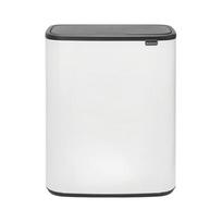 Šiukšliadėžė Brabantia Bo Touch, balta sp., 60 l, 65.5 cm x 54.5 cm