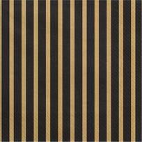 Popierinės servetėlės Party Deco, 33 cm x 33 cm, aukso sp./juoda sp., 20 vnt.