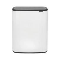 Šiukšliadėžė Brabantia Bo Touch 221408, balta sp., 60 l, 65.5 cm x 54.5 cm