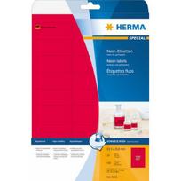Herma Etykiety kolorowe 5045, A4, 63.5 x 29.6 mm, papier matowy jaskrawy Red, 540 szt (5045) | 5045 | 4008705050456