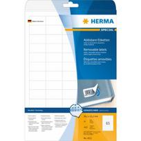 Herma Etykiety odklejalne Movables A4, białe, papier matowy, 1625 szt. (4212) | 4212 | 4008705042123