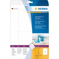 Herma Wkładki kartonowe 5033, A4, do opakowań na płyty CD i DVD, białe, bez kleju, 121 x 242 mm, typ slimcase, 25 szt (5033) | 5033 | 4008705050333