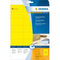 Herma Etykiety kolorowe A4, papier matowy żółty, 480 szt (4466) | 4466 | 4008705044660