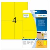Herma Kolorowe etykiety A4, 105 x 148 mm, żółte, wyjmowane. - 4561 | 4561 | 4008705045612