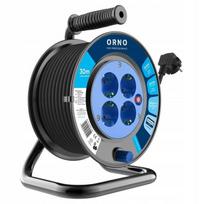 Orno pagarinimo ritė su 4 lizdais 2P+Z (schuko), PVC kabelis H05VV-F 3x1.5mm2, ilgis - 30m, terminis saugiklis, srovės grandinių apsaugos | 5908254847912 | 5908254847912