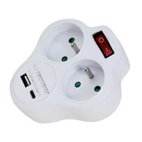 Esperanza ELK311W Electrical splitter 2 GN. USB-C, LCAESPELK311W