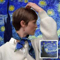 Šilkinė skarelė iš Mulbery šilko VAN GOGH 000080