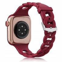 „BestAccessories" silikoninis dirželis A. Watch 4 5 6 7 8 9 10 11 SE 44 mm 45 mm 46 mm Ultra 1 2 3 49 mm, bordo spalvos