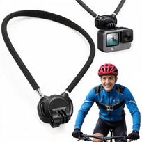 Reguliuojamas kameros laikiklis ant kaklo, skirtas „GoPro“, veiksmo kameroms ir išmaniesiems telefonams