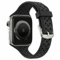 „BestAccessories" silikoninis dirželis laikrodžiui A. Watch 4 5 6 7 8 9 10 11 SE 40 mm 41 mm 42 mm, juodas