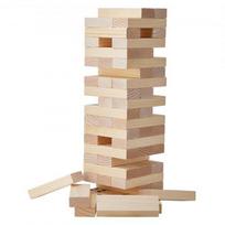 Tumble Tower žaidimas, 60 kaladėlių, 18x18x60 cm, pušies mediena