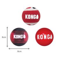 KONG AirDog Squeaker Balls Extra Small 3-ies pakelis – Flamingo leidimas