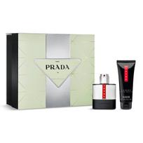 Rinkinys Prada Luna Rossa Carbon vyrams: tualetinis vanduo EDT, 50 ml + dušo želė, 75 ml