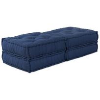 vidaXL Modulinė sofa 2 pcs Indigo 140 x 70 x 36 cm Audinys