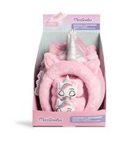 Pliušinė galvos juosta su riešo juostelėmis Martinelia Unicorn