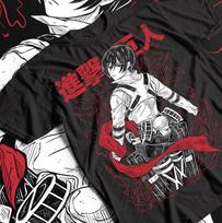 Attack on Titan T-Shirt Mikasa Shingeki  Kyojin Horror Shirt Anime Horror Shirt 4XL