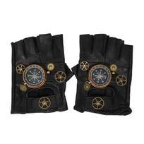 Vintage Gothic Gloves Industrial Age Costume Accessory with Gears Compass auksas