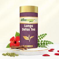 Freshville Lungs Detox Tea | Herbal & Ayurvedic Tea for Lung Cleansing & Breathing Support | Moringa, Peppermint, Lemongrass, Mulethi, Tulsi